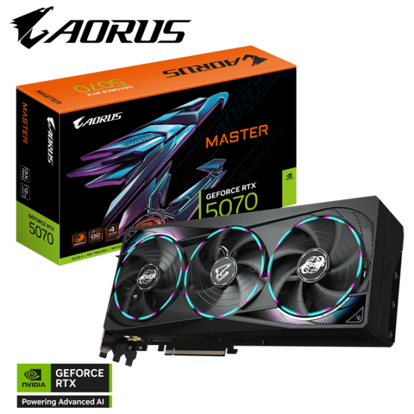 Видеокарта Gigabyte GeForce RTX 5070 Aorus Master 12 ГБ PCI Express x16 5.0 photo 9