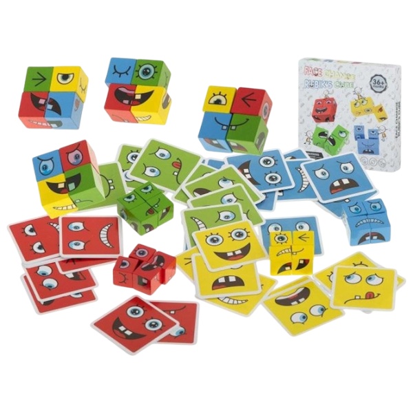Joc de masă KIK Face Change Rubics Cube Joc de logică, 3+