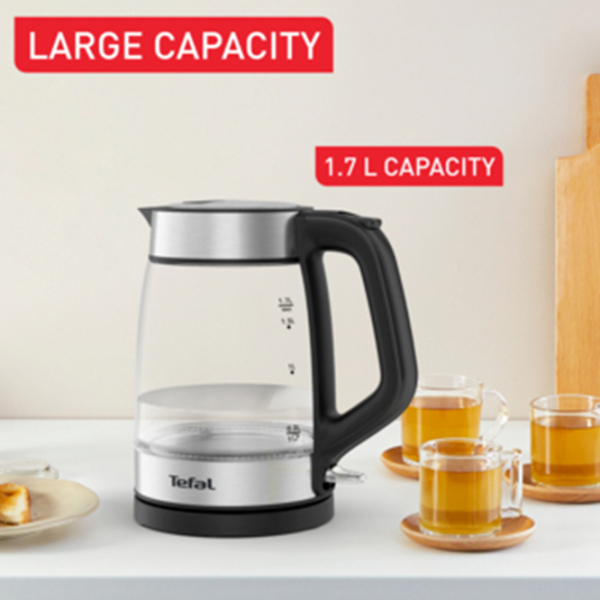 Ceainic electric Tefal KI605830 Inox 2200 W, 1.7l, Material interior: Sticlă photo 6