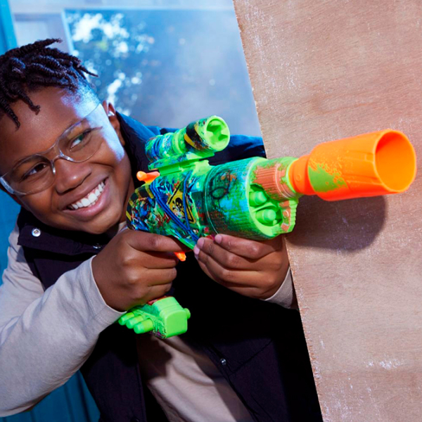 Бластер Hasbro Nerf Zombie Blaster Driller F8960 Зеленый патронный, Стрел, 8+ photo 4