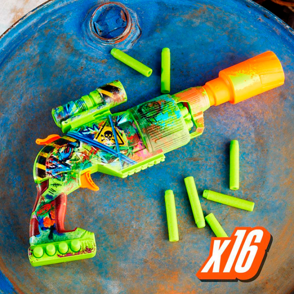 Бластер Hasbro Nerf Zombie Blaster Driller F8960 Зеленый патронный, Стрел, 8+ photo 7