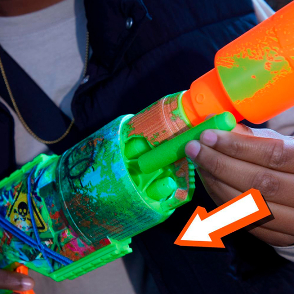 Бластер Hasbro Nerf Zombie Blaster Driller F8960 Зеленый патронный, Стрел, 8+ photo 8