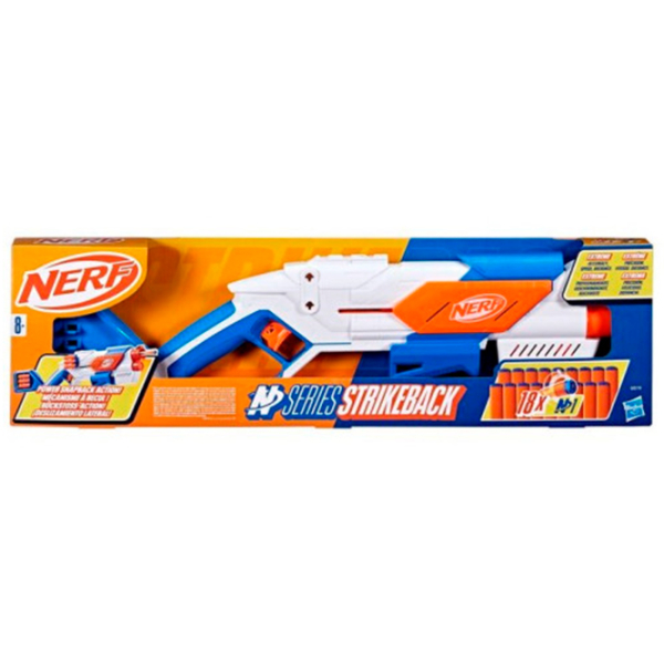 Бластер Hasbro Nerf N Series Blaster Strikeback G0218 Белый патронный, Стрел, 8+ photo 4