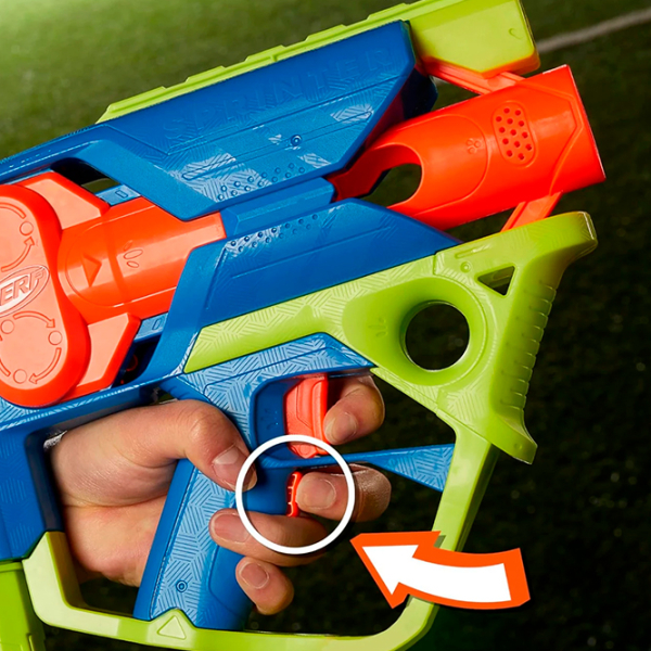 Бластер Hasbro Nerf N Series Blaster Sprinter F8625 Зеленый патронный, Стрел, 8+ photo 4