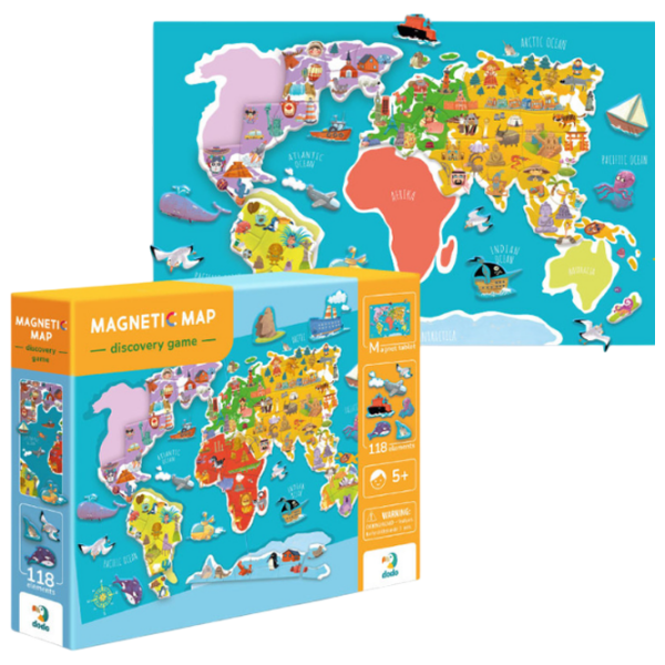 Joc educativ DoDo World Map Magnetic , 3+ photo 3