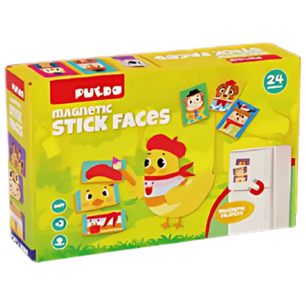 Развивающий набор Puedo Stick Faces Магнитный, 3+