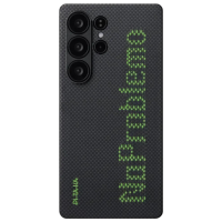 Husă pentru smartphone Samsung Galaxy S25 Ultra 5G (Tactile Woven) Green Black Pitaka, PC, MagSafe Back