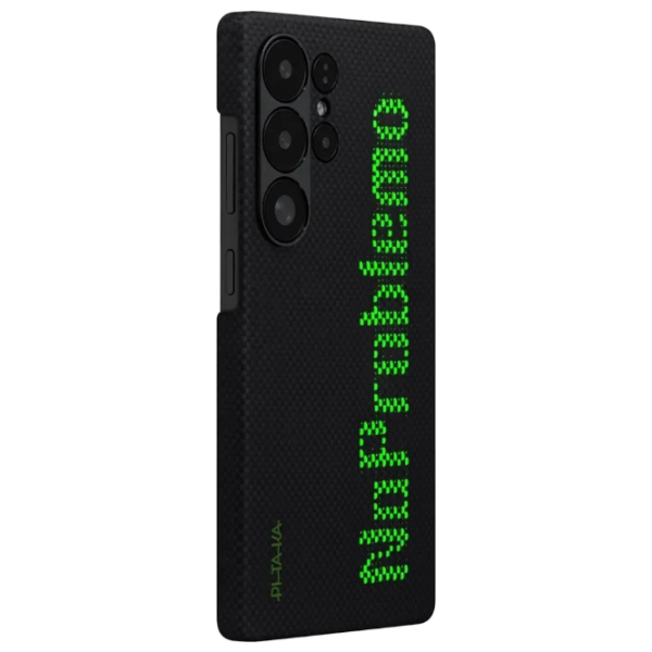 Husă pentru smartphone Samsung Galaxy S25 Ultra 5G (Tactile Woven) Green Black Pitaka, PC, MagSafe Back photo 3
