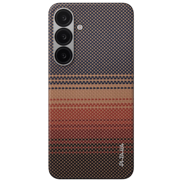 Husă pentru smartphone Samsung Galaxy S25 Plus 5G (Tactile Woven) Red Brown Pitaka, PC, MagSafe Back