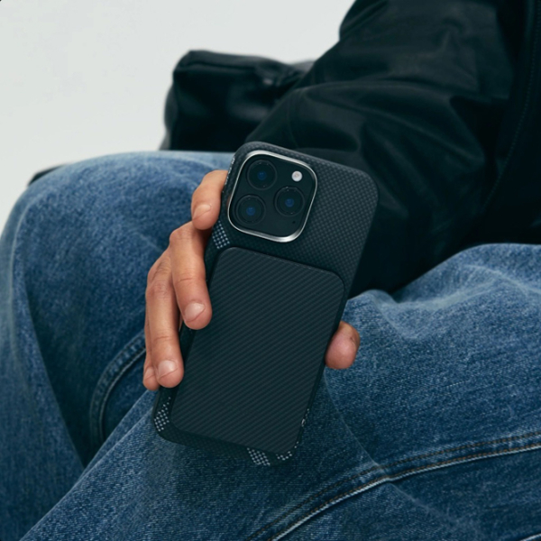 Чехол для смартфона Apple iPhone 16 Pro (Re-TROS Tactile Woven) White Черный Pitaka, PC, MagSafe Back photo 5