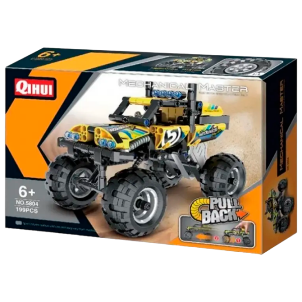 Конструктор XTech Pull Back Off-Road Желтый Количество деталей 199, 6+ photo 2