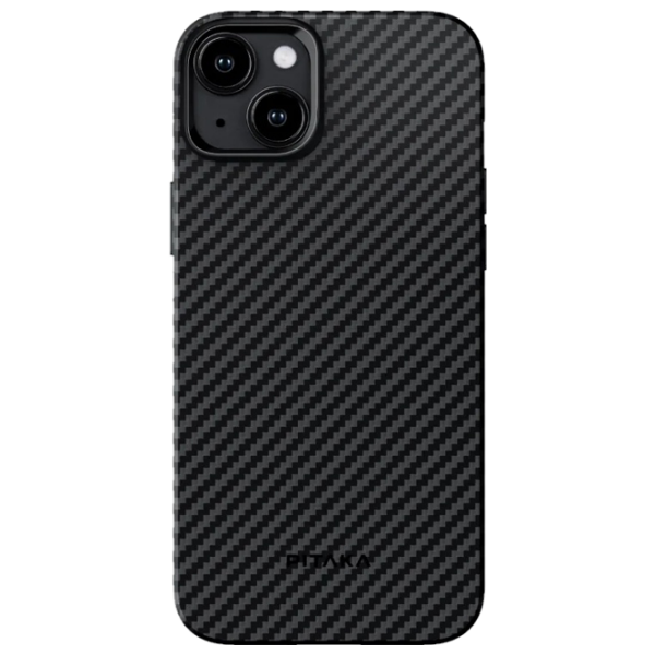 Husă pentru smartphone Apple iPhone 15 (MagEZ Pro 4) Black Gray Pitaka, PC, MagSafe Back