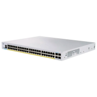 Коммутатор Cisco CBS350-48FP-4G Белый 104 Гбит/с