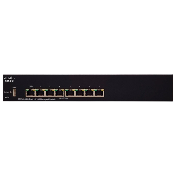 Switch Cisco SF350-08 Black  photo 2