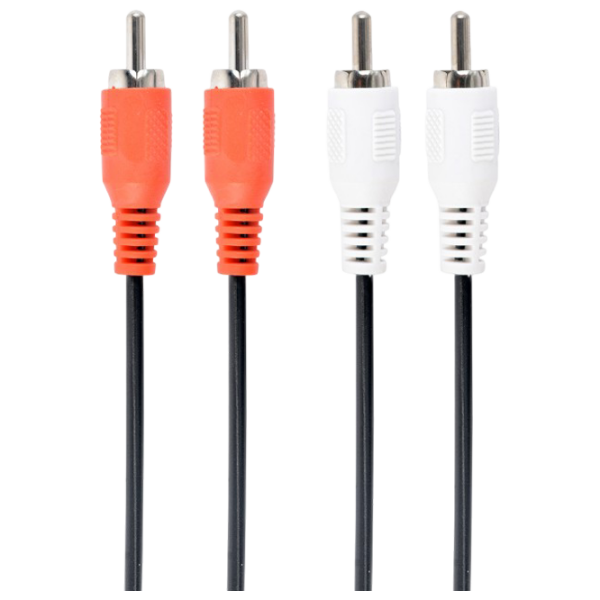 Аудио кабель Gembird CCA-2R2R-6 RCA / RCA Черный  photo 1