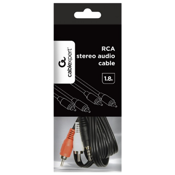 Аудио кабель Gembird CCA-2R2R-6 RCA / RCA Черный  photo 2