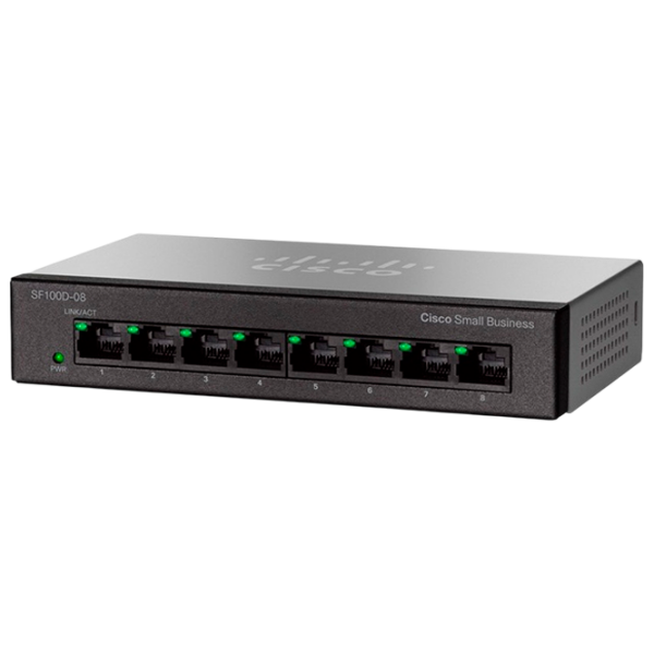 Switch Cisco SF110D-08 Black  photo 1