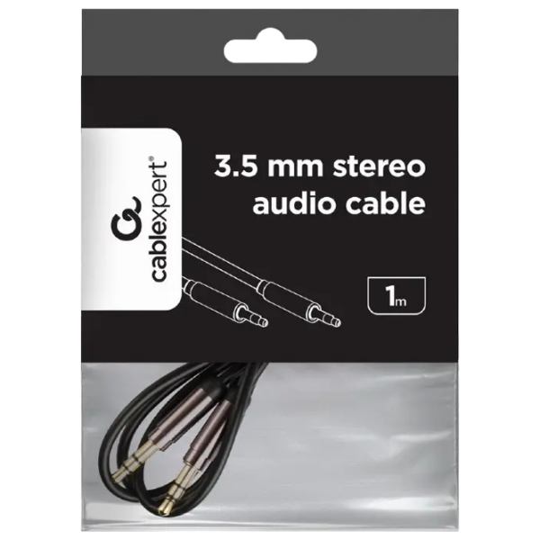 Cablu audio Cablexpert CCAP-444-1M 3.5 mm / 3.5 mm Black  photo 4