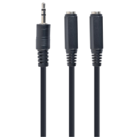 Аудио кабель Cablexpert CCA-415-0.1M 3.5 mm / 3.5 mm Черный 