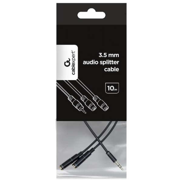 Аудио кабель Cablexpert CCA-415-0.1M 3.5 mm / 3.5 mm Черный  photo 4