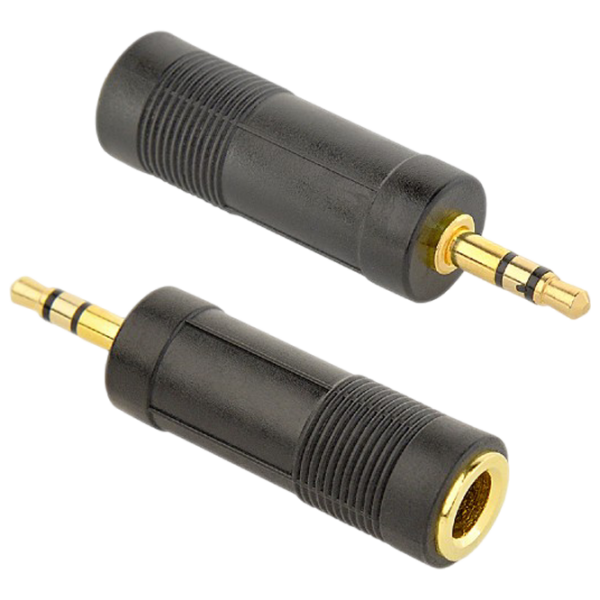 Адаптер Cablexpert A-6.35F-3.5M Черный  photo 1