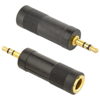 Адаптер Cablexpert A-6.35F-3.5M Черный 