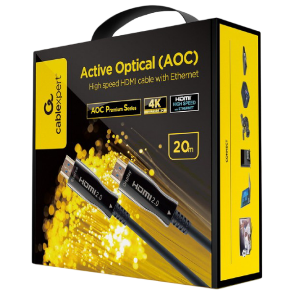 Кабель видео Cablexpert CCBP-HDMID-AOC-20M HDMI / HDMI Черный  photo 2