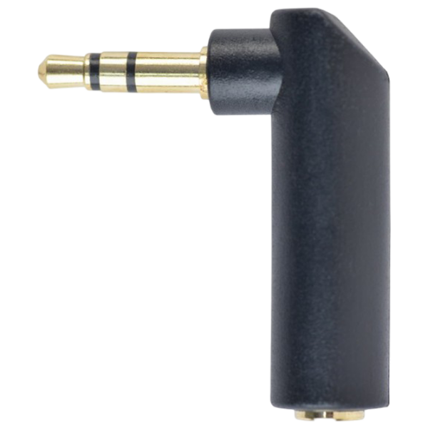 Адаптер Cablexpert A-3.5M-3.5FL Черный  photo 1