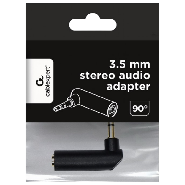 Адаптер Cablexpert A-3.5M-3.5FL Черный  photo 3