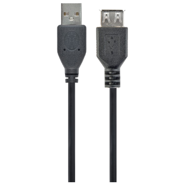 Cablu de date Cablexpert CC-USB2-AMAF-75CM/300-BK USB Type-A / USB Type-A Black  photo 1