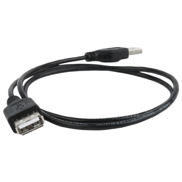Cablu de date Cablexpert CC-USB2-AMAF-75CM/300-BK USB Type-A / USB Type-A Black  photo 3