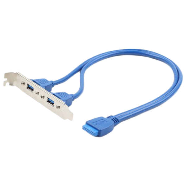 Кабель данных Cablexpert CC-USB3-RECEPTACLE 20 pin / USB Type-A Синий  photo 1