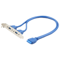 Кабель данных Cablexpert CC-USB3-RECEPTACLE 20 pin / USB Type-A Синий 