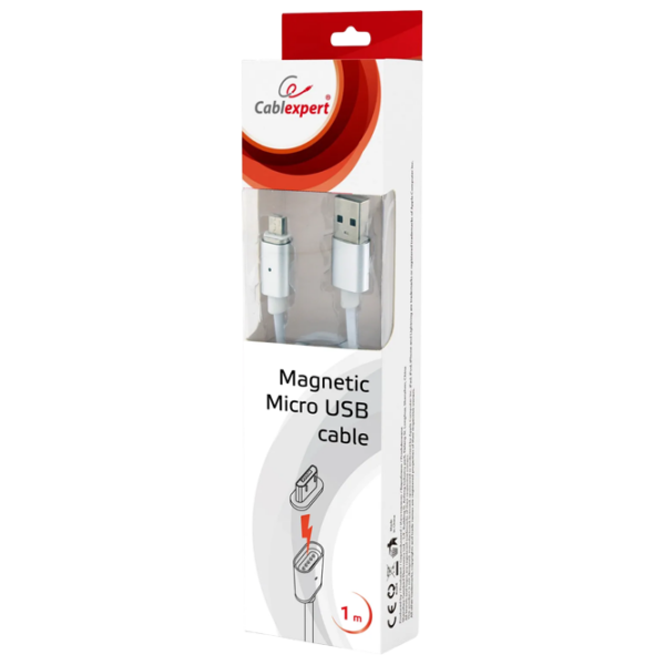 Cablu pentru telefon Cablexpert CC-USB2-AMmUMM-1M USB Type-A / microUSB White  photo 3