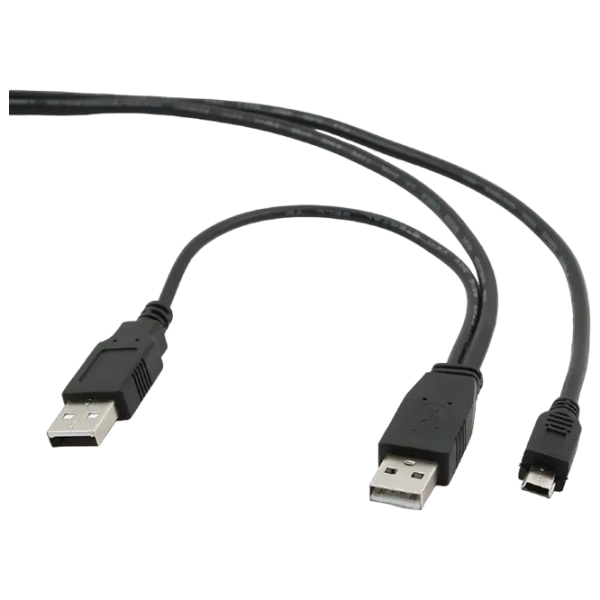 Кабель данных Cablexpert CCP-USB22-AM5P-3 USB Type-A / mini USB Черный  photo 2