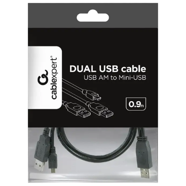Кабель данных Cablexpert CCP-USB22-AM5P-3 USB Type-A / mini USB Черный  photo 4