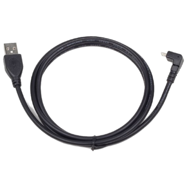 Кабель данных Cablexpert CCP-mUSB2-AMBM90-6 USB Type-A / microUSB Черный  photo 3