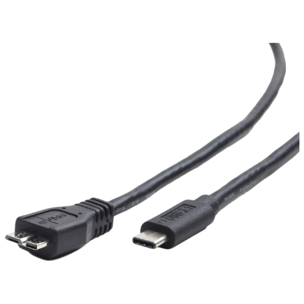 Кабель данных Gembird CCP-USB3-mBMCM-1M USB Type-C / microUSB Черный  photo 2