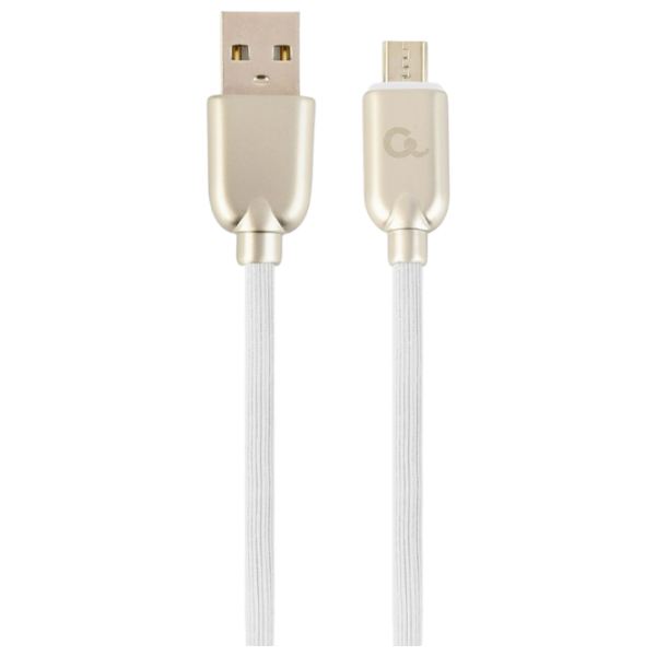 Кабель данных Cablexpert CC-USB2R-AMmBM-2M-W microUSB / USB Type-A Белый  photo 1