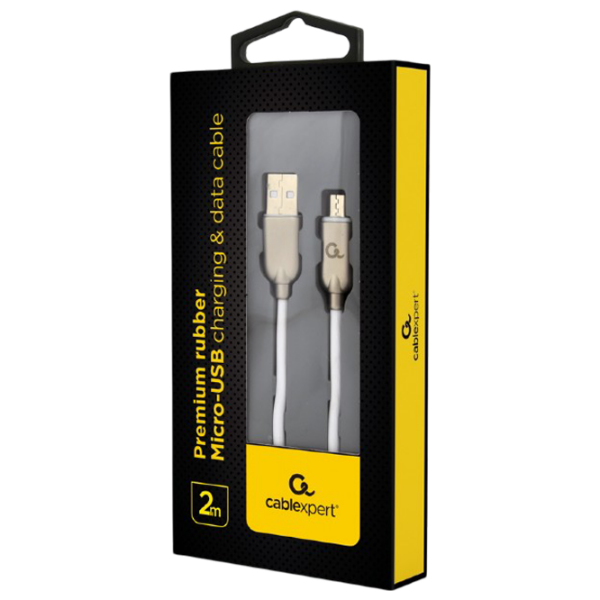 Кабель данных Cablexpert CC-USB2R-AMmBM-2M-W microUSB / USB Type-A Белый  photo 2
