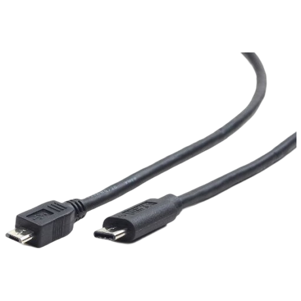 Кабель данных Cablexpert CCP-USB2-mBMCM-1M USB Type-C / microUSB Черный  photo 2