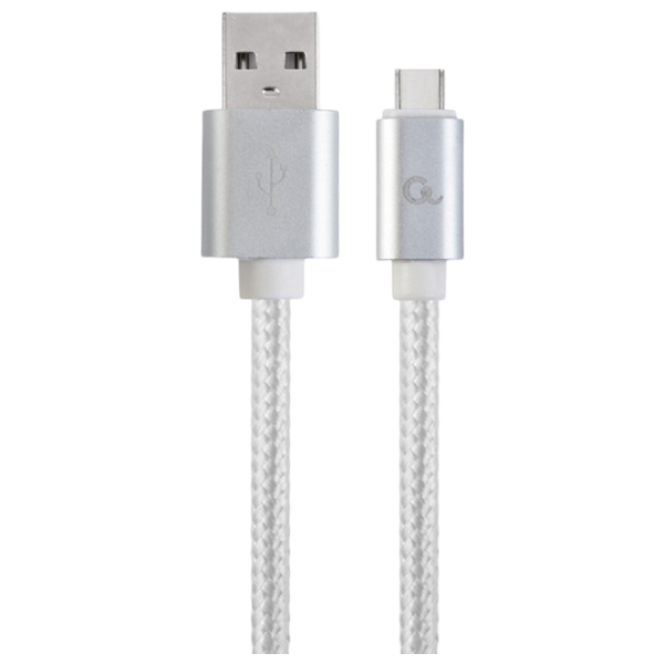 Кабель данных Cablexpert CCP-USB2-AMCM-6-S USB Type-C / USB Type-A Серебряный  photo 1