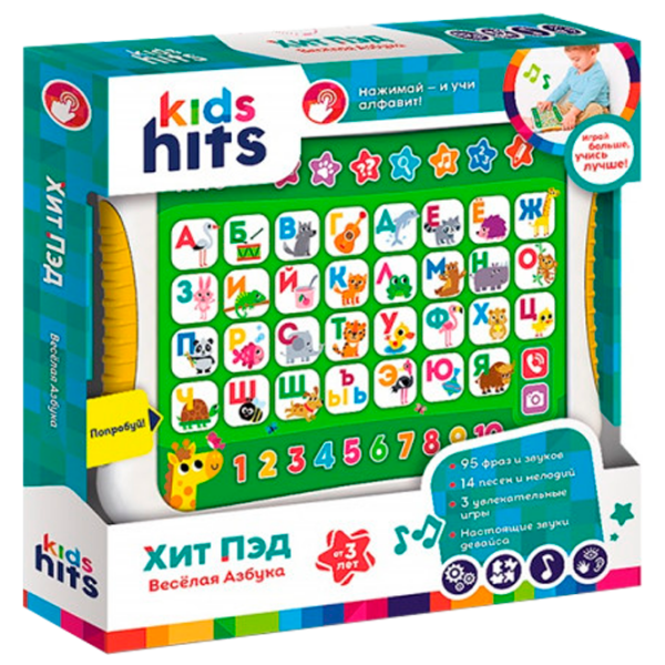 Интерактивная игрушка Kids Hits Планшет ВЕСЕЛАЯ АЗБУКА KH01/003 Зеленый Для детей, 36 месяцев photo 1