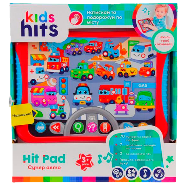 Интерактивная игрушка Kids Hits Планшет Машинки в городе KH01/008 Красный Для детей, 3+ photo 3