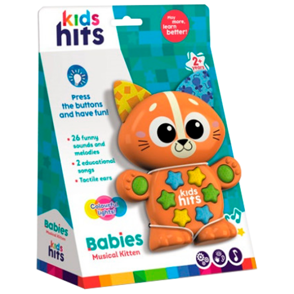Интерактивная игрушка Kids Hits Babies Музыкальный котенок KH09/004 Оранжевый Для детей, 2+ photo 1