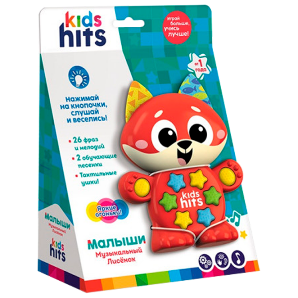 Интерактивная игрушка Kids Hits Babies Музыкальный лисенок KH09/001 Красный Для детей, 2+ photo 1