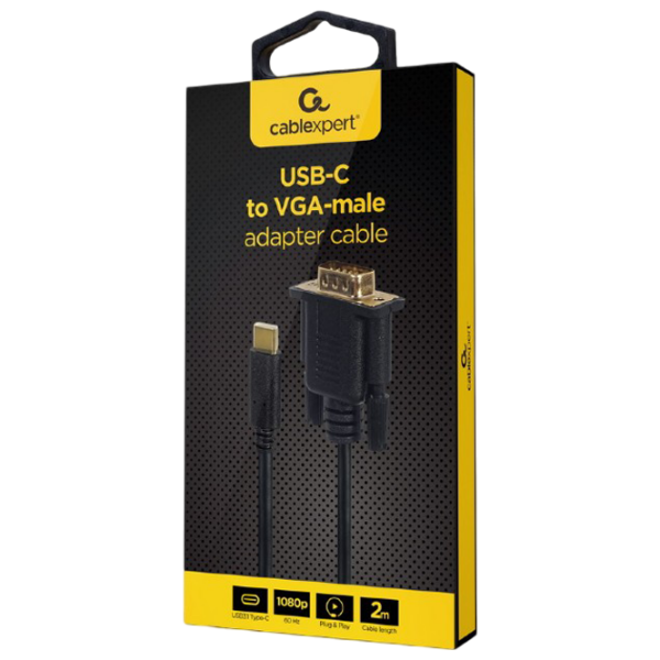 Cablu video Cablexpert A-CM-VGAM-01 USB Type-C / VGA Black  photo 2