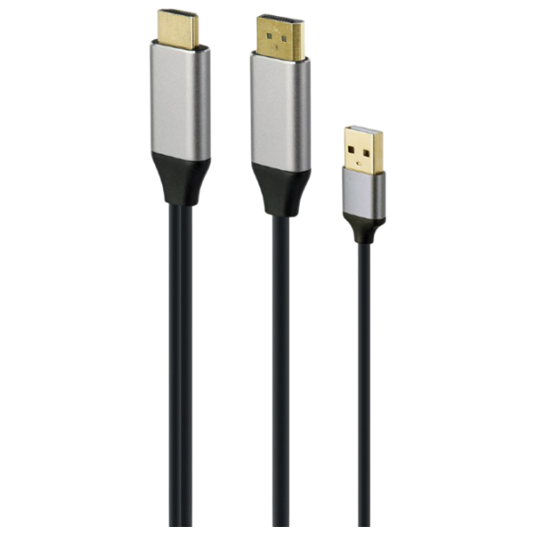 Cablu video Cablexpert A-HDMIM-DPM-01 HDMI / USB Type-A Black  photo 1