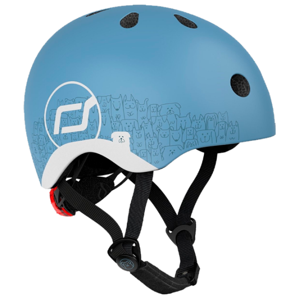 Защитный шлем Scoot and Ride Reflective Steel Голубой Черный Голубой Черный photo 1