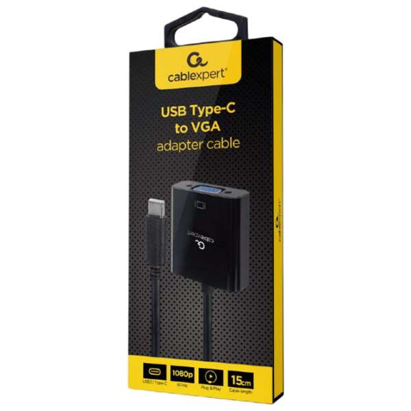 Адаптер Cablexpert A-CM-VGAF-01 Черный USB Type-C photo 2